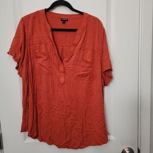 5/$30 Torrid Vibrant Orange Blouse